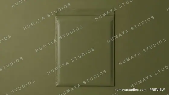 Olive Green Padded Mailer Envelope Mockup