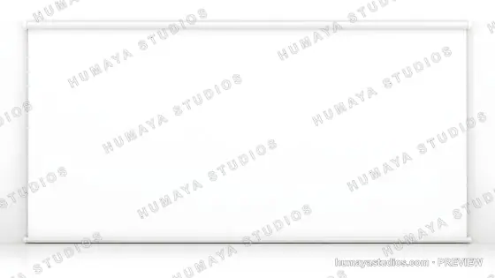 Blank projection screen mockup for presentation