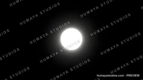 Bright white glowing circle against a dark black background