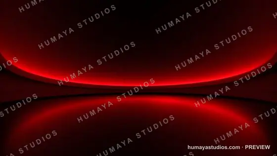 Futuristic Red Glowing Sci-Fi Corridor Minimalist Room