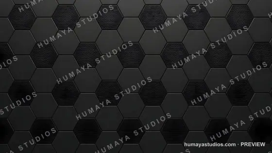 Dark Hexagon Pattern Texture with Metallic Perforated Mesh
