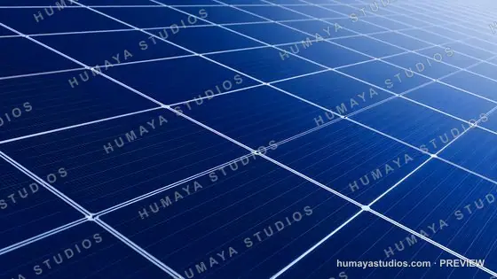 Close-up of Blue Solar Panel Grid Surface Background