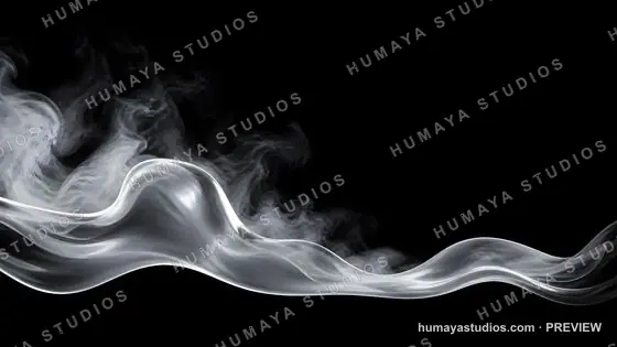 Abstract smoke wave on black background