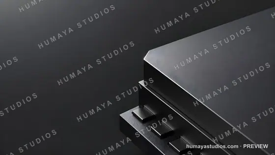 Modern Minimalist Electronic Device with Buttons on Dark Background