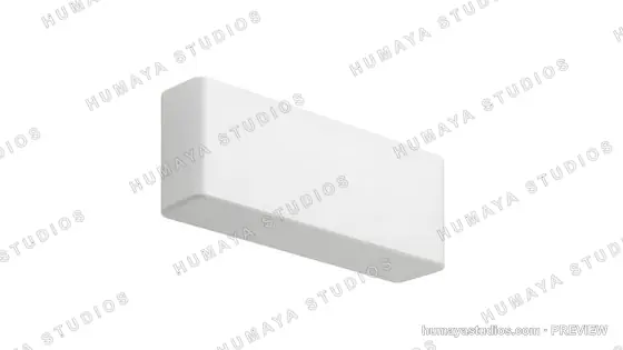 Modern white wall sconce lamp isolated on clean background