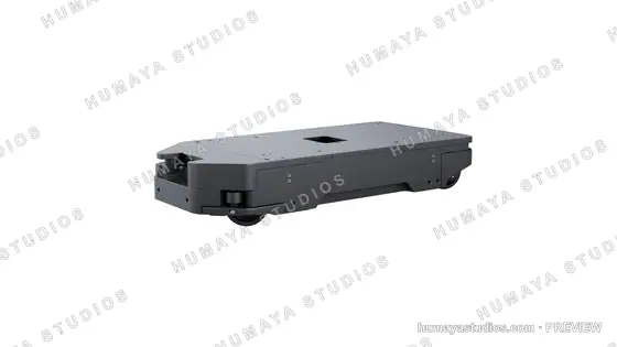 Autonomous Mobile Robot Chassis Isolated on White Background