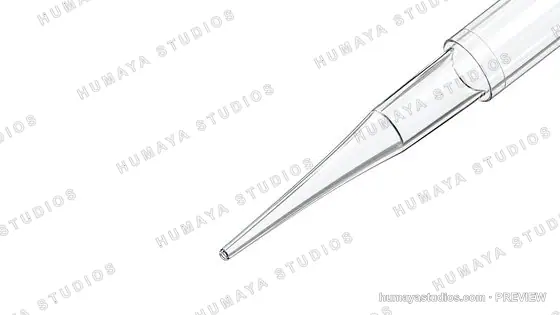 Microplate Pipette Tip Isolated on White Background