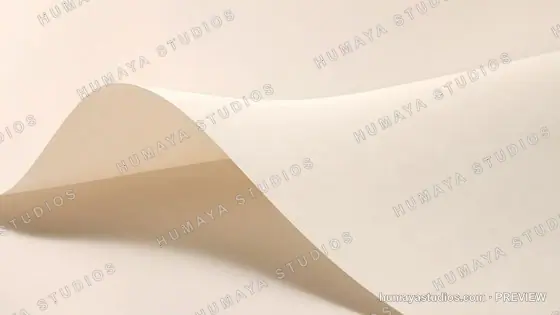 Curved Beige Paper Wave Background