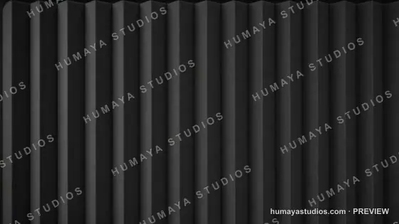Black Pleated Wall Texture Abstract Background