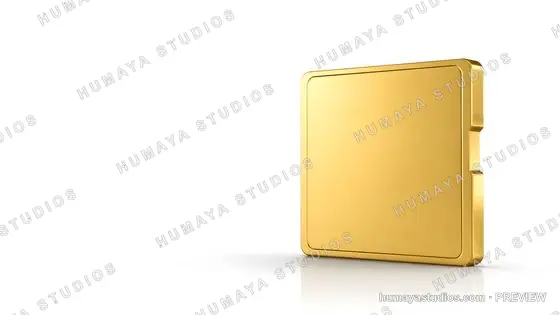 Blank Gold Card with Space for Text