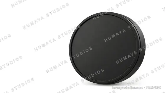 Black Jar Mockup: Matte Cosmetic Container Template