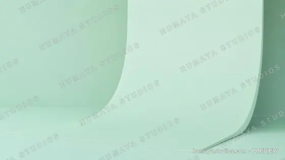 Minimalist Mint Green Studio Backdrop for Product Display