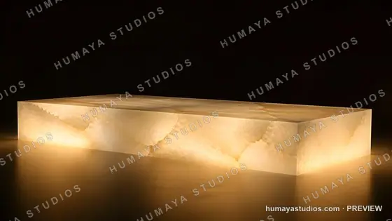 Illuminated Onyx Stone Display Platform
