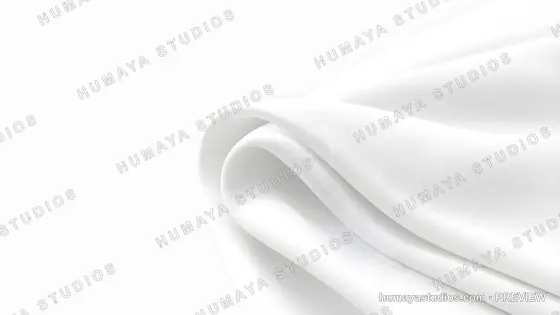 White satin silk fabric draping waves background