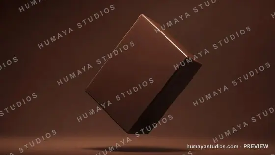 Floating Chocolate Bar Minimalist Product Mockup