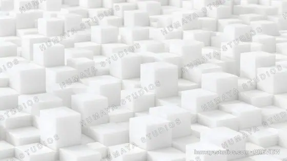 Abstract 3D white cubes background pattern texture