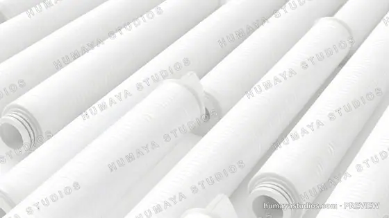 Industrial water filter cartridges arranged in parallel