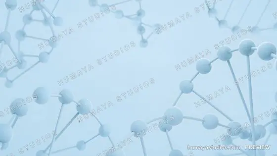Blue DNA strands 3D render background for science and medicine