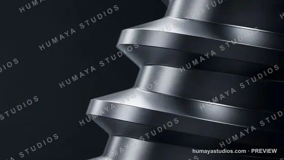 Close-up of metallic screw threads texture background
