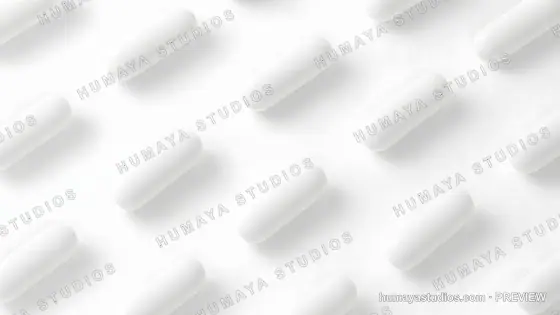White Pill Capsules Pattern Background