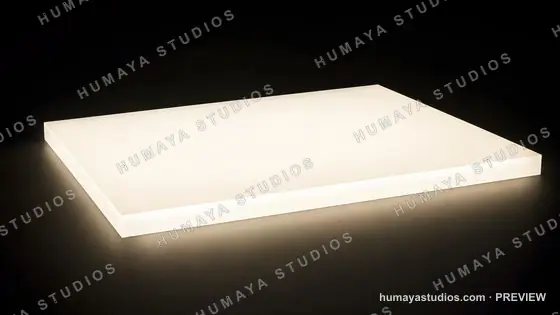 Illuminated Light Box Table on Dark Background