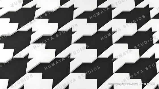 Houndstooth Pattern Background, Black and White Abstract Textures