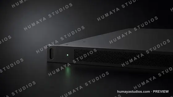 Rackmount Server Network Device with Green Status LED