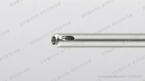 Stainless Steel Surgical Probe Device Macro Shot