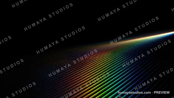 Abstract 3D Background with Rainbow Light Streaks and Lines