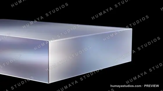 Glass Podium Stage on Black Background for Product Presentation