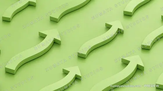 Green arrows pointing up in pattern on monochrome background