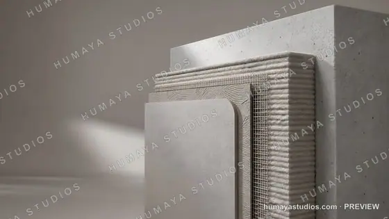Wall Insulation Layers Cross Section Construction Material