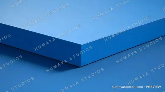 Blue Pedestal Podium Corner for Product Presentation