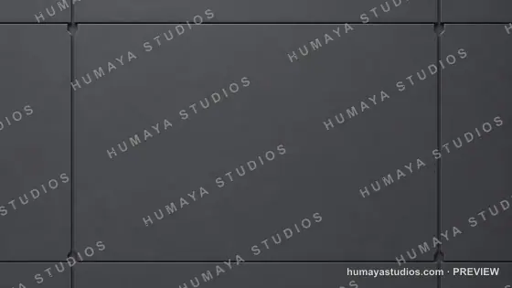 Dark Grey Metallic Wall Panels with Futuristic Panel Lines