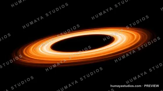 Glowing Black Hole Accretion Disk in Deep Space