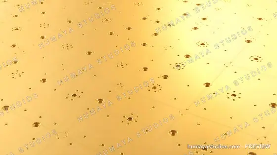 Gold industrial metal plate with precision drilled holes texture