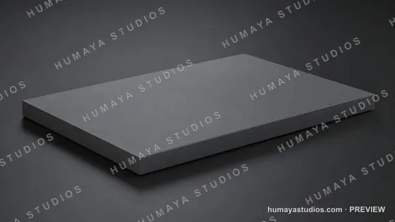 Blank Grey Packaging Box Mockup on Dark Background