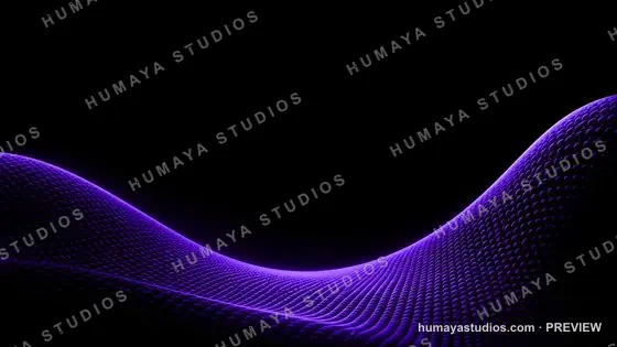 Purple wavy textured surface with grid pattern and black background