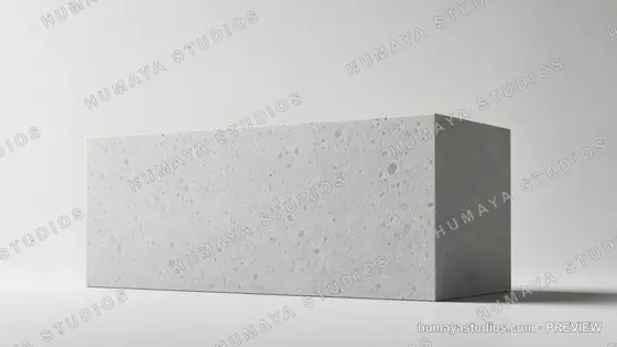 Grey Terrazzo Display Block on Minimalist Background