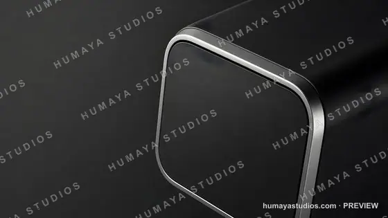 Sleek Modern Soundbar Speaker Close-up on Dark Background