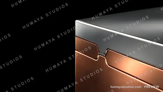 Luxury Metallic Object Corner with Copper and Silver Finishes