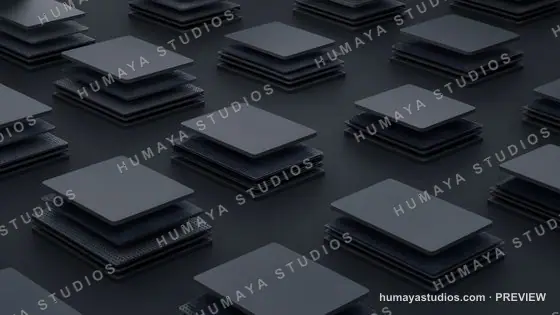 Isometric Dark Matterial Layers Stack Background